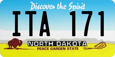 ND license plate ITA171