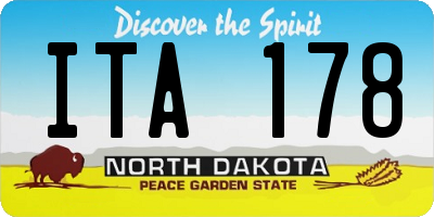 ND license plate ITA178