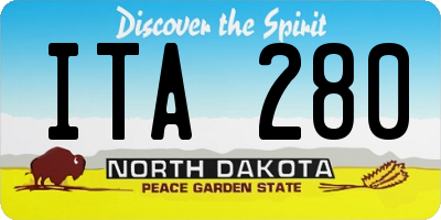 ND license plate ITA280