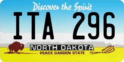 ND license plate ITA296