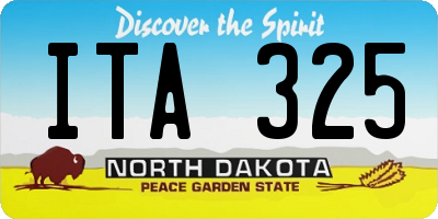 ND license plate ITA325