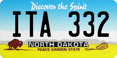 ND license plate ITA332