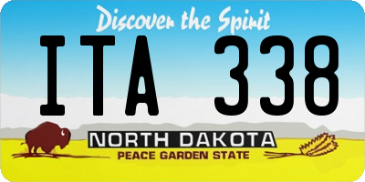 ND license plate ITA338