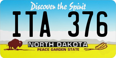 ND license plate ITA376