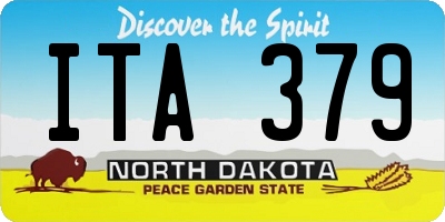 ND license plate ITA379
