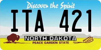 ND license plate ITA421