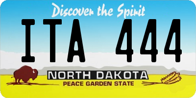 ND license plate ITA444