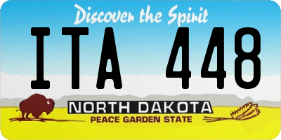 ND license plate ITA448