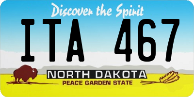 ND license plate ITA467