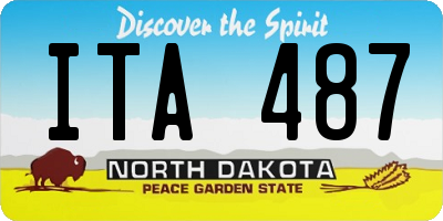ND license plate ITA487
