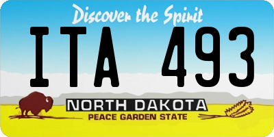 ND license plate ITA493