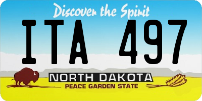 ND license plate ITA497