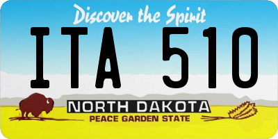ND license plate ITA510