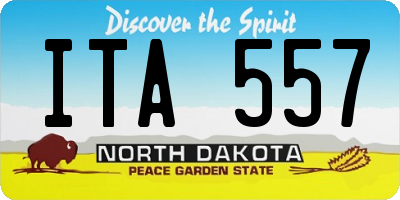 ND license plate ITA557