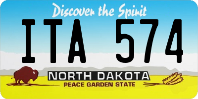 ND license plate ITA574