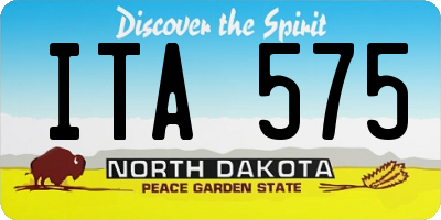 ND license plate ITA575