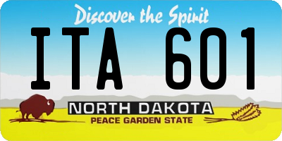 ND license plate ITA601