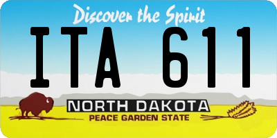 ND license plate ITA611