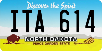 ND license plate ITA614