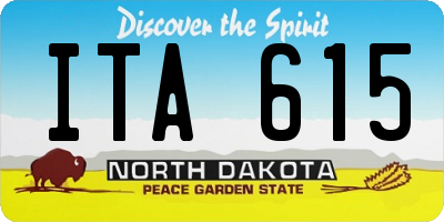 ND license plate ITA615