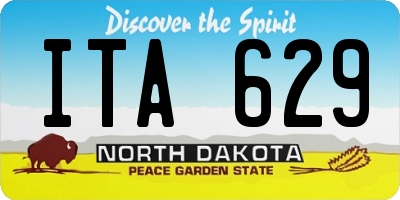 ND license plate ITA629