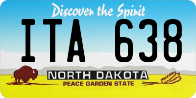 ND license plate ITA638