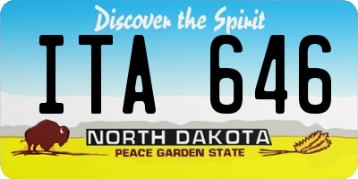 ND license plate ITA646