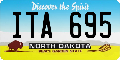 ND license plate ITA695