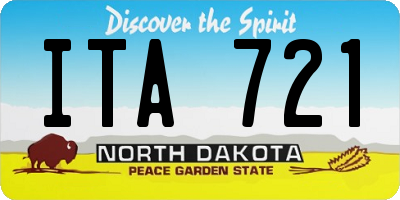 ND license plate ITA721