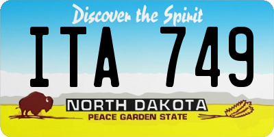 ND license plate ITA749