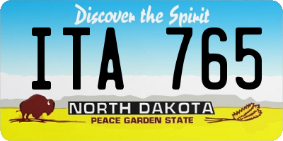 ND license plate ITA765