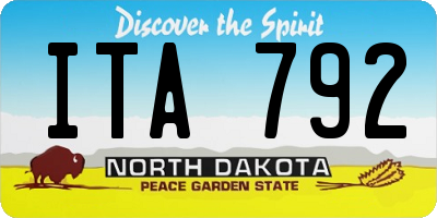 ND license plate ITA792