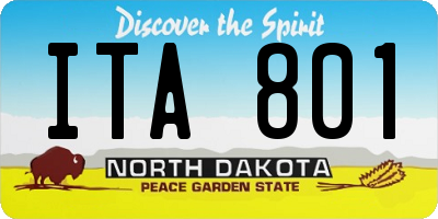 ND license plate ITA801