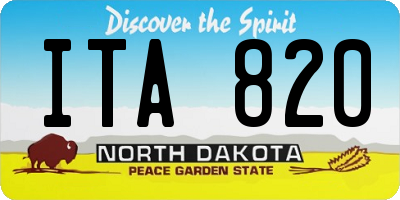 ND license plate ITA820