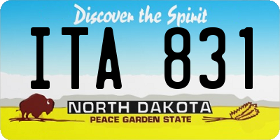 ND license plate ITA831