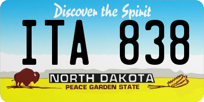ND license plate ITA838