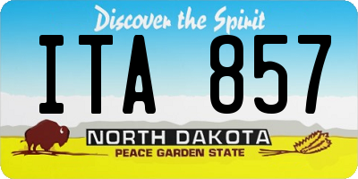ND license plate ITA857
