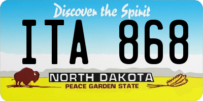 ND license plate ITA868