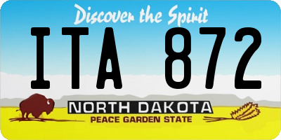 ND license plate ITA872