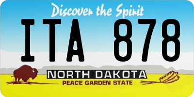 ND license plate ITA878