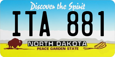 ND license plate ITA881