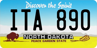 ND license plate ITA890