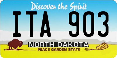ND license plate ITA903