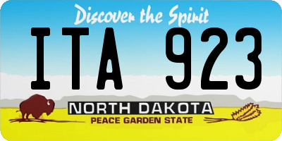 ND license plate ITA923