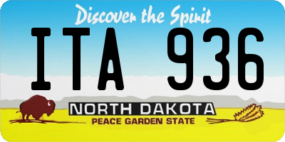 ND license plate ITA936