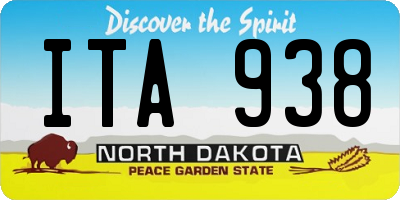 ND license plate ITA938