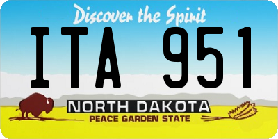 ND license plate ITA951