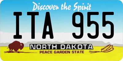 ND license plate ITA955