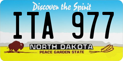 ND license plate ITA977