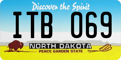 ND license plate ITB069